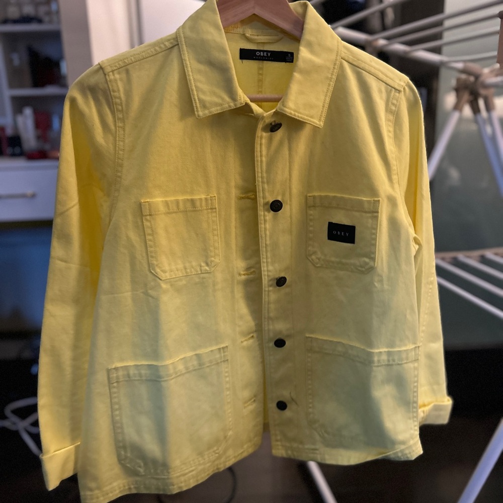 Obey Beige Jacket with Dark Accents